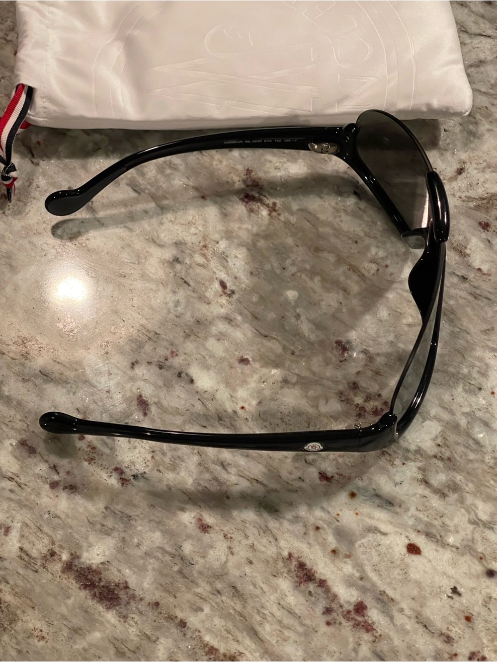 Moncler Black Shield-Style Sunglasses with Dark Smoke Lenses: ML0230-01A - Picture 10 of 15